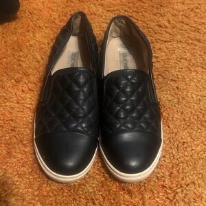 Steve Madden Black Quilted Slip-On Sneakers